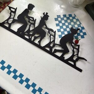 Cyclist Silhouette Metal Wall Art
